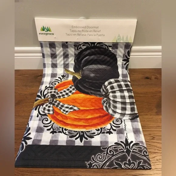 Evergreen Embossed Fall Doormat - Picture 5 of 5